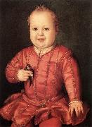 BRONZINO, Agnolo Portrait of Giovanni de Medici Spain oil painting artist